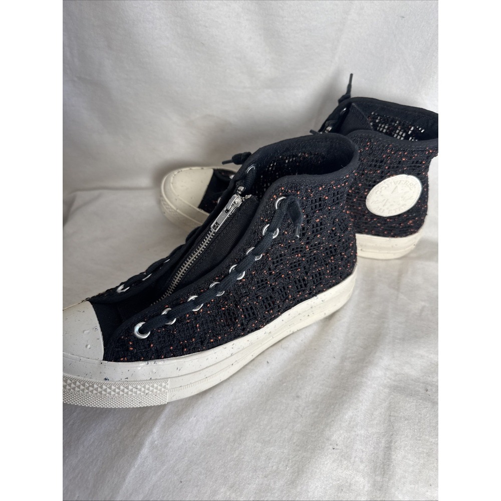 Converse Chuck 70 Crafted Crochet Sneaker In Black Sz Women's 7.5 High Top Zip